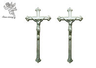 Ιησούς Decorative Funeral Crucifix, διαγώνιο PP χρώματος ασημιών/χαλκού υλικό φέρετρων
