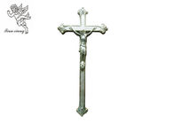 Ιησούς Decorative Funeral Crucifix, διαγώνιο PP χρώματος ασημιών/χαλκού υλικό φέρετρων