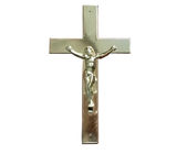 Ασημένιο χρώμα ο πλαστικός Ιησούς Coffin Crucifix Size 24 × 14 εκατ. για τη νεκρική κασετίνα