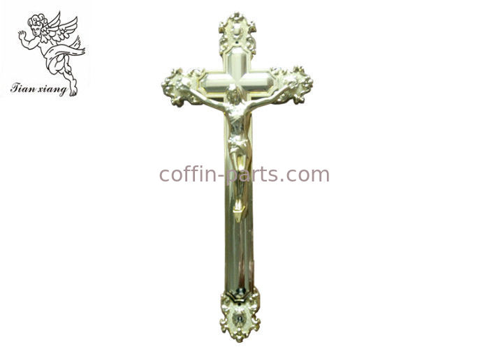 Ο διακοσμητικός Ιησούς Cross Funeral Crucifix Size 44.8×20.8cm, χρυσός πλαστικός σταυρός κασετινών