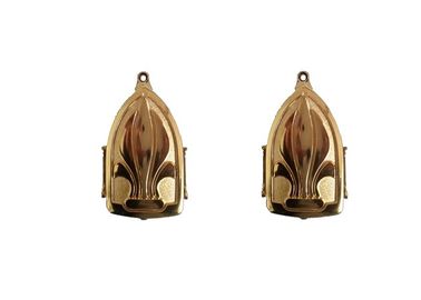 Polished Gold Coffin Parts Injection Molding 62cm X 54cm X 38cm For Casket Decoration